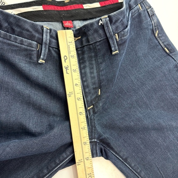 Banana Republic Flare Jeans Dark Wash Low Rise Wide Leg Women’s Sz 4 Y2K Hipster - Picture 11 of 12